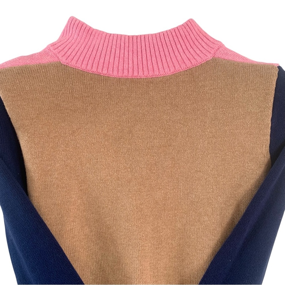 J.Crew Colorblock Sweater XS Preppy Coastal Country Club Golf Tennis Pullover - Picture 6 of 12